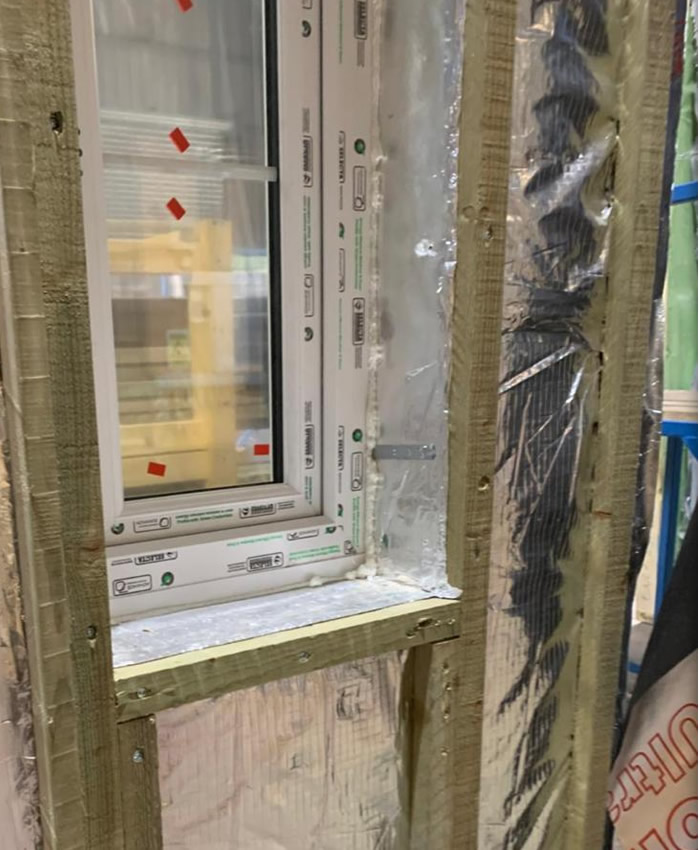 Timber frame construction process Wales